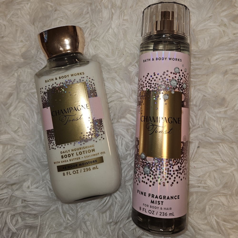 Bath & Body Works Champagne Toast Lotion and Mist Set